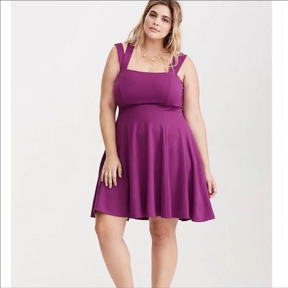 Torrid Double Strap Pointe Dress Purple size 18